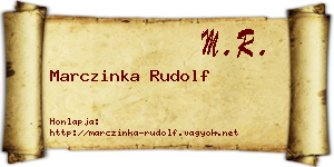 Marczinka Rudolf névjegykártya